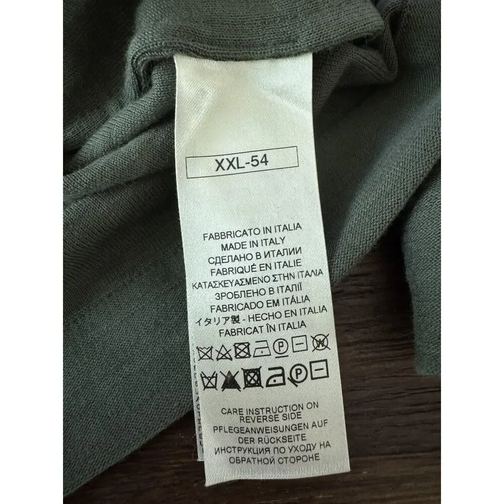 Falconeri Shirt Jacket Mens XXL Green Cotton Jersey Lightweight Made Italy